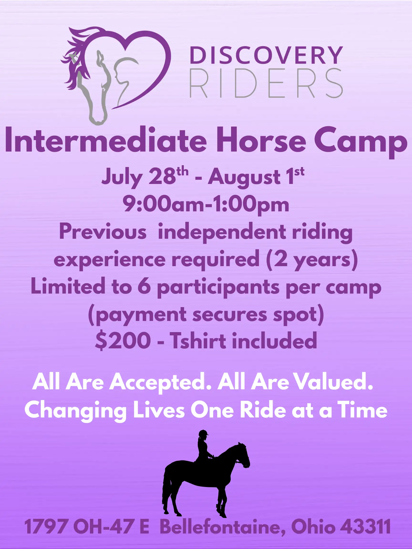 Intermediate Horse Camp Flyer Intermediate Horse Camp Flyer